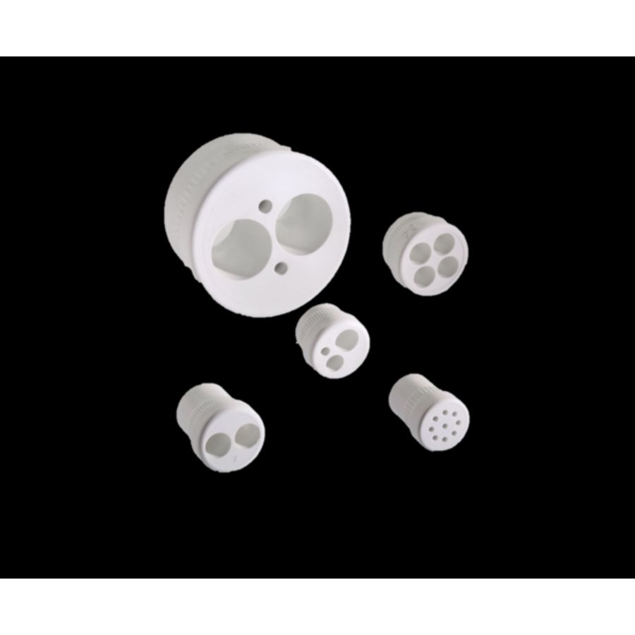 Inzetstuk TPE kort doorlaat 2x3mm