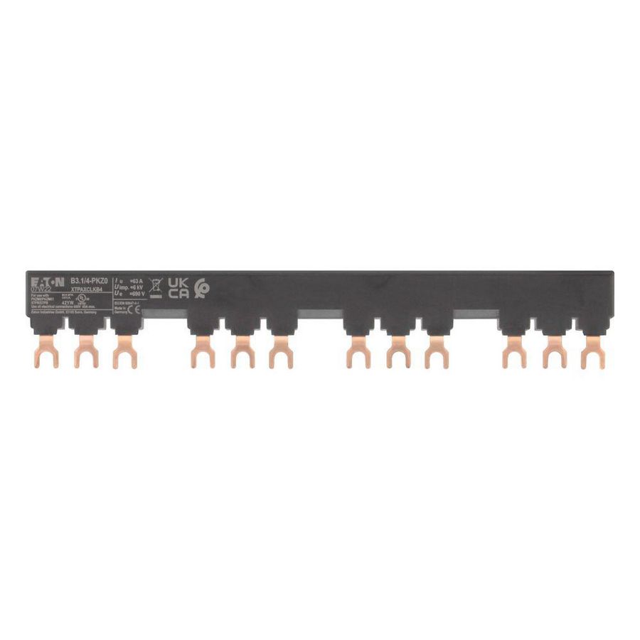Kamrail B3.1/4-PKZ0-3P-63A--mm²-Vork-Lengte 207mm VVE=10