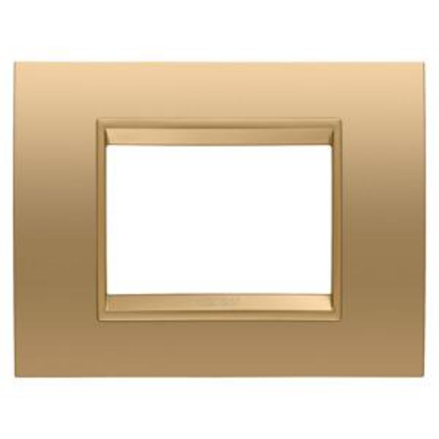 LUX PLAAT-VAN METAAL-3 MODULE-GOUD-BINNENFRAME MAT G
