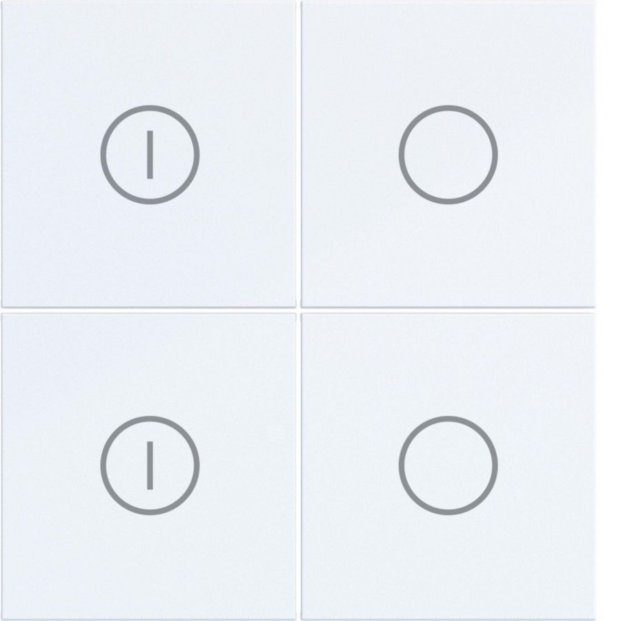 Afdekking KNX taster 4-v aan/uit A.x/C.x lichtwit mat