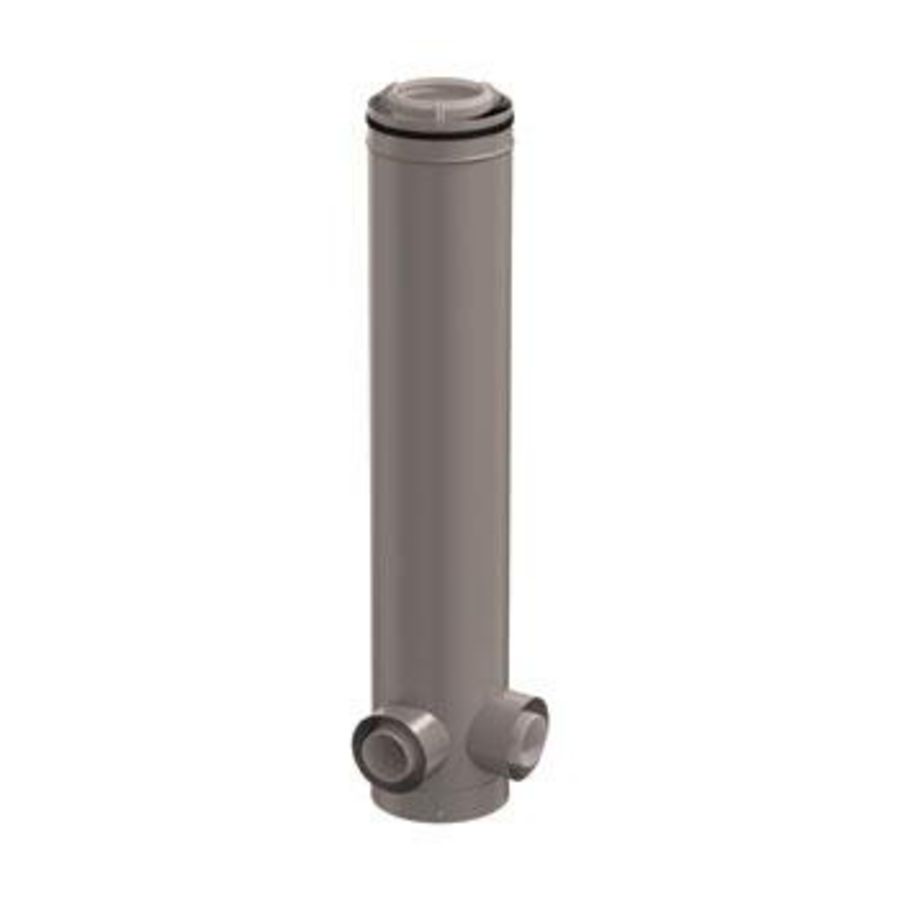 T-stuk CLVetage PP/metaal 125/200 - 2x80/125 hoek 90gr Rolux