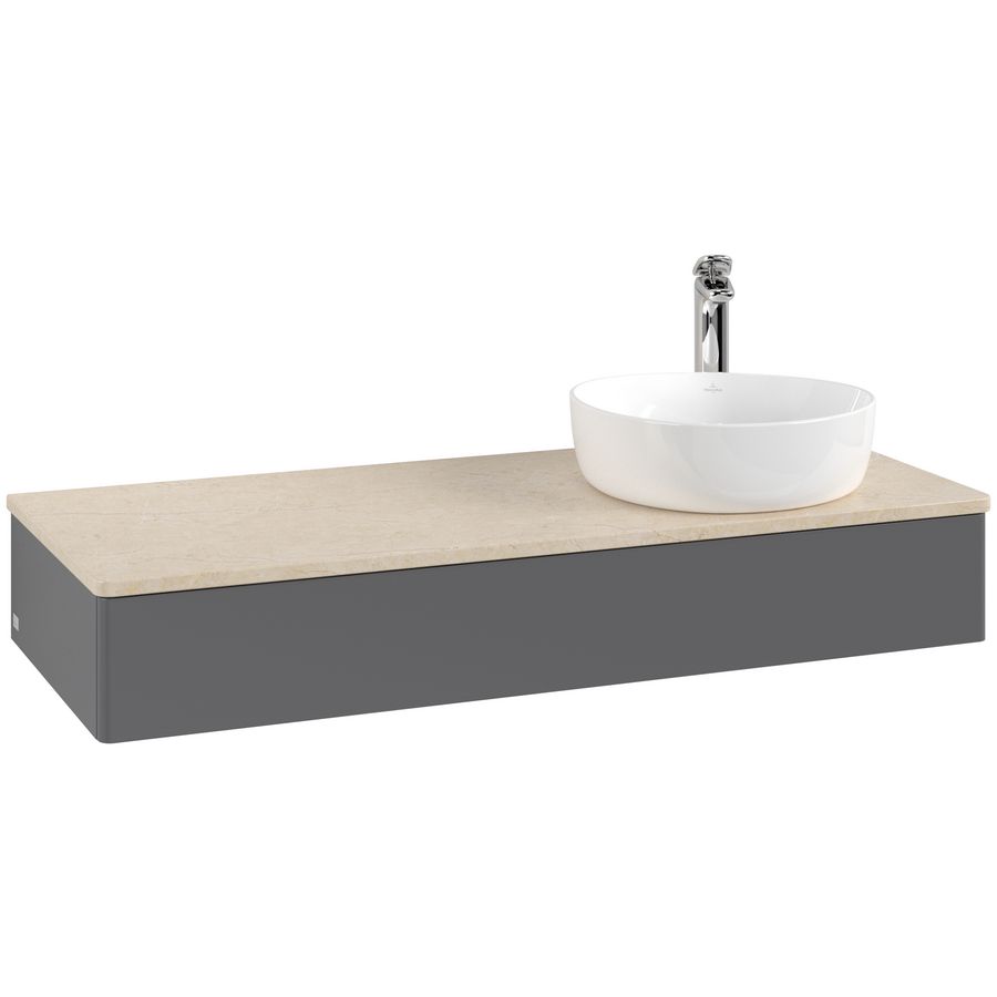 Wastafelonderkast Antao 1200x190x500mm Antr. Matt Lacquer L12053GK