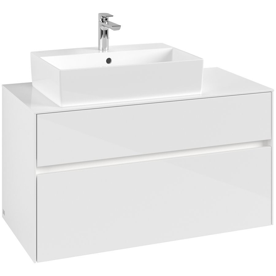 Wastafelonderkast Collaro 1000x548x500mm Glossy White C126B0DH