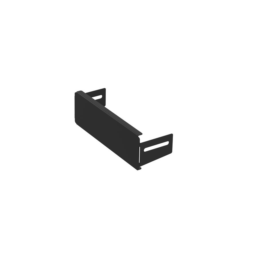 Eindschot vlak 200x60mm zwart KG281