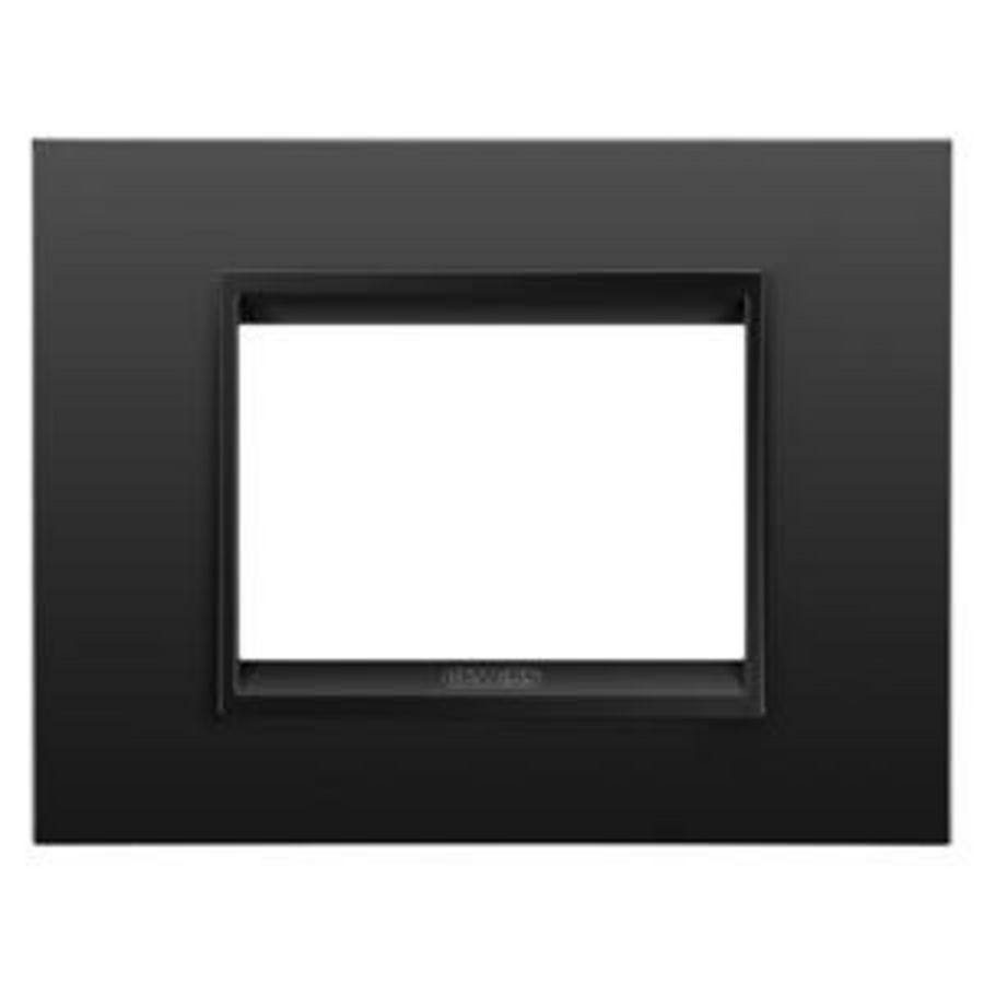 LUX PLATE-IN METAL-3 MODULES-MONOCHROME SATIN BLACK-