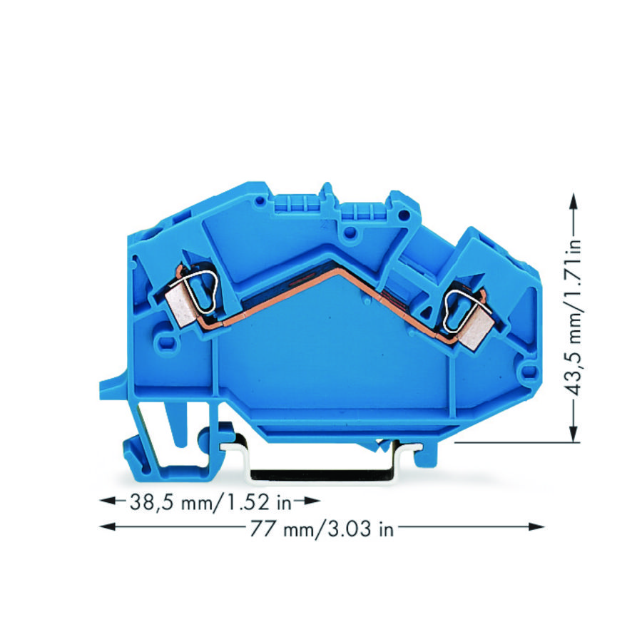 2-draads rijgklem 2,5mm² geschikt Ex i-toepassingen VVE=50