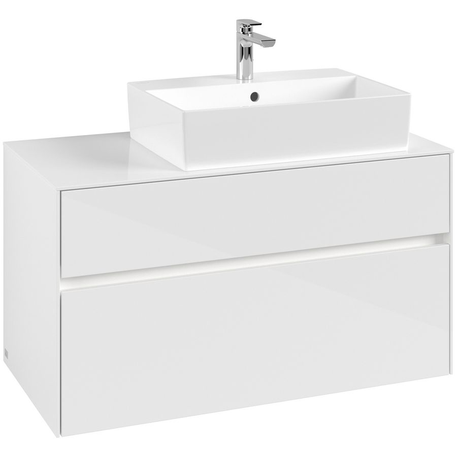 Wastafelonderkast Collaro 1000x548x500mm Glossy White C127B0DH