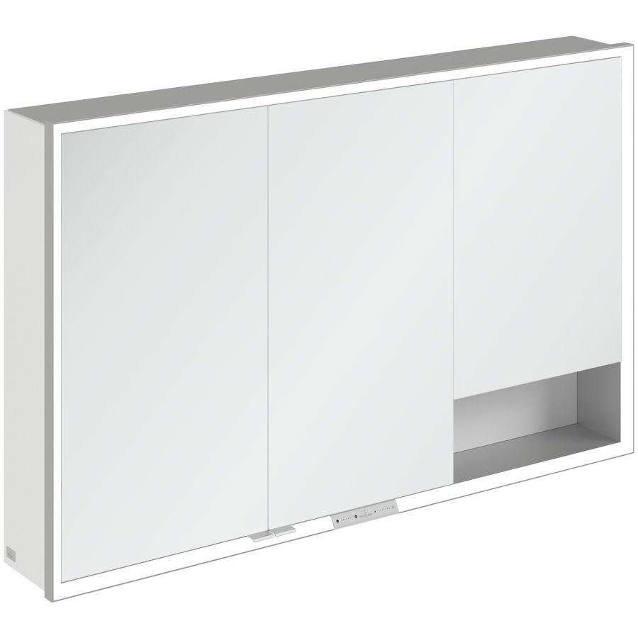 Opbouw Spiegelkast My View+ 1200x750x168mm Pure White