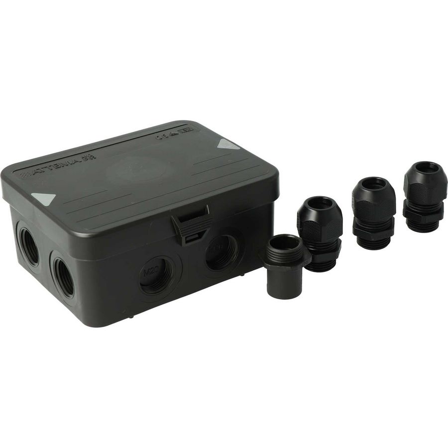 Kabeldoos AK2-M20 IP65 + wartels Zwart