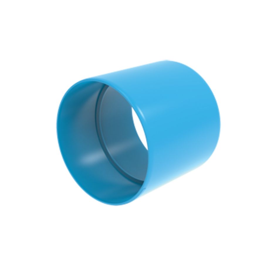 Lijmmof PVC luchtverdeelsysteem VENTIZA blauw Ø125mm mof/mof