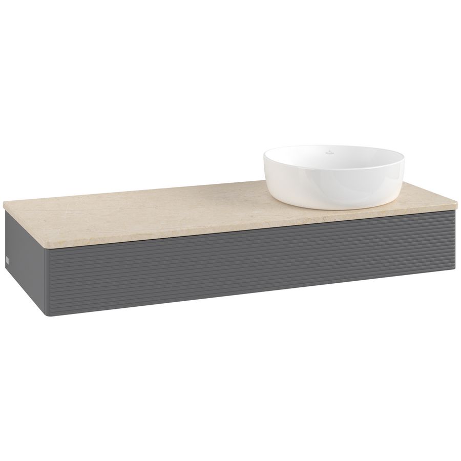 Wastafelonderkast Antao 1200x190x500mm Antr. Matt Lacquer L12113GK