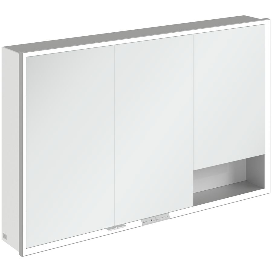 Opbouw Spiegelkast My View+ 1200x750x168mm Brilliant White