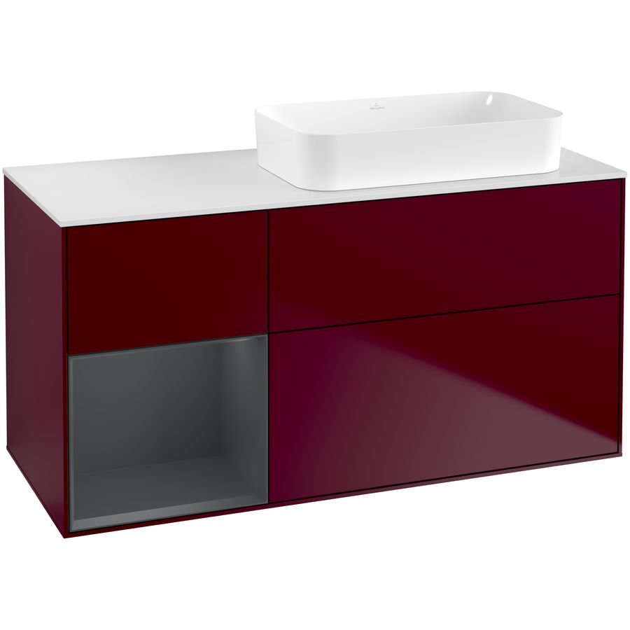 Wastafelonderkast Finion 1200x603x501mm Peony Matt Lacquer F681HGHB