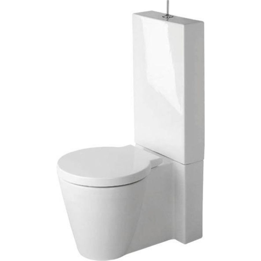 STARCK 1 #023309 staand closet tbv duoblok 640mm wit diepspoel gesloten voor stortbak 4,5ltr. PK. (excl. zitting / reservoir)