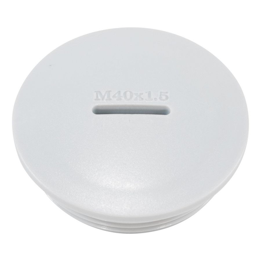 Blindstop M40x1,5 licht grijs