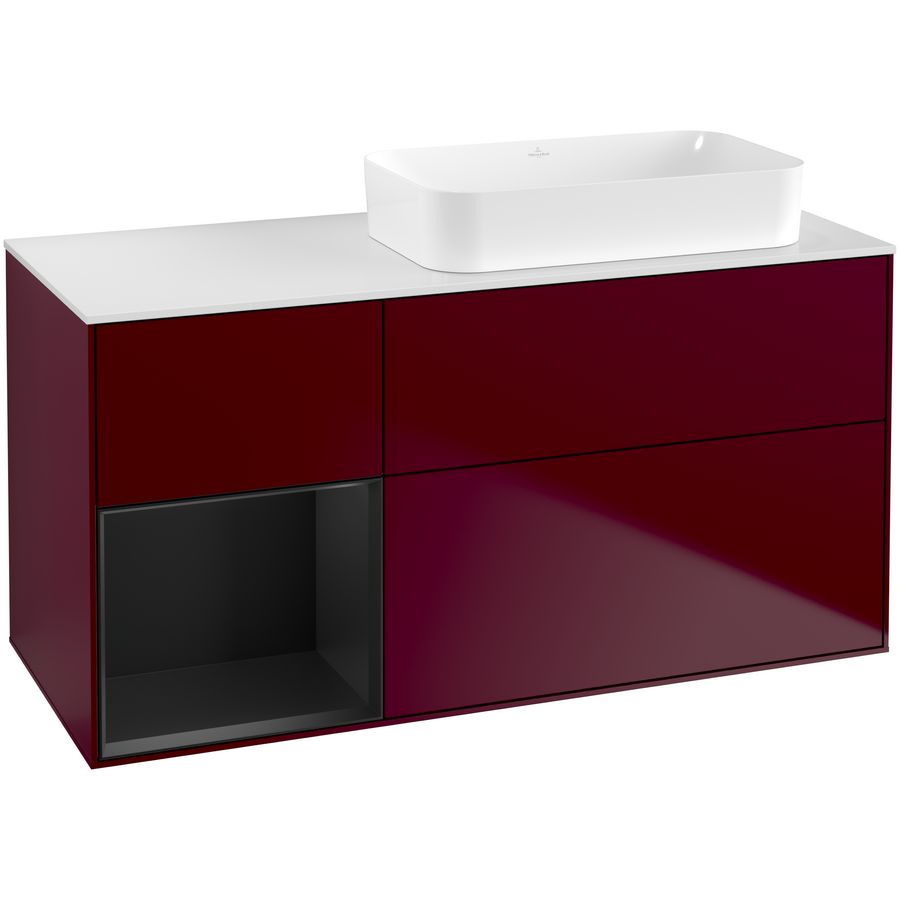 Wastafelonderkast Finion 1200x603x501mm Peony Matt Lacquer F681PDHB