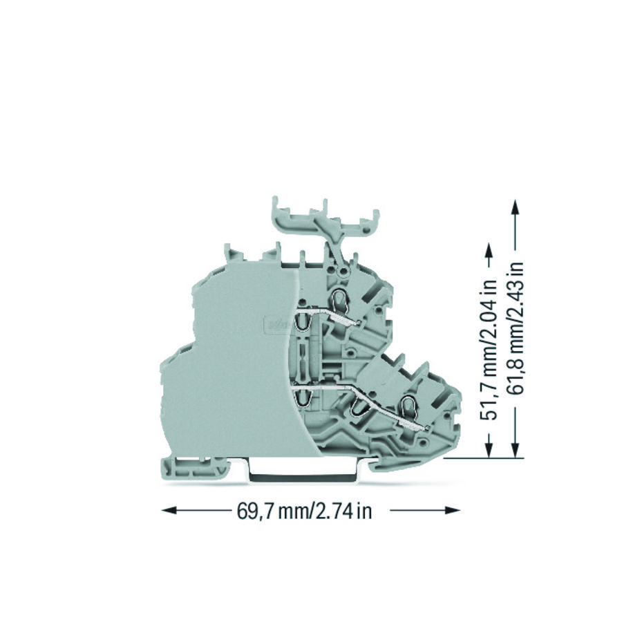 2etageklem Rijg-/rijg afsluitplaat 2000-2231/099-000 VVE=50