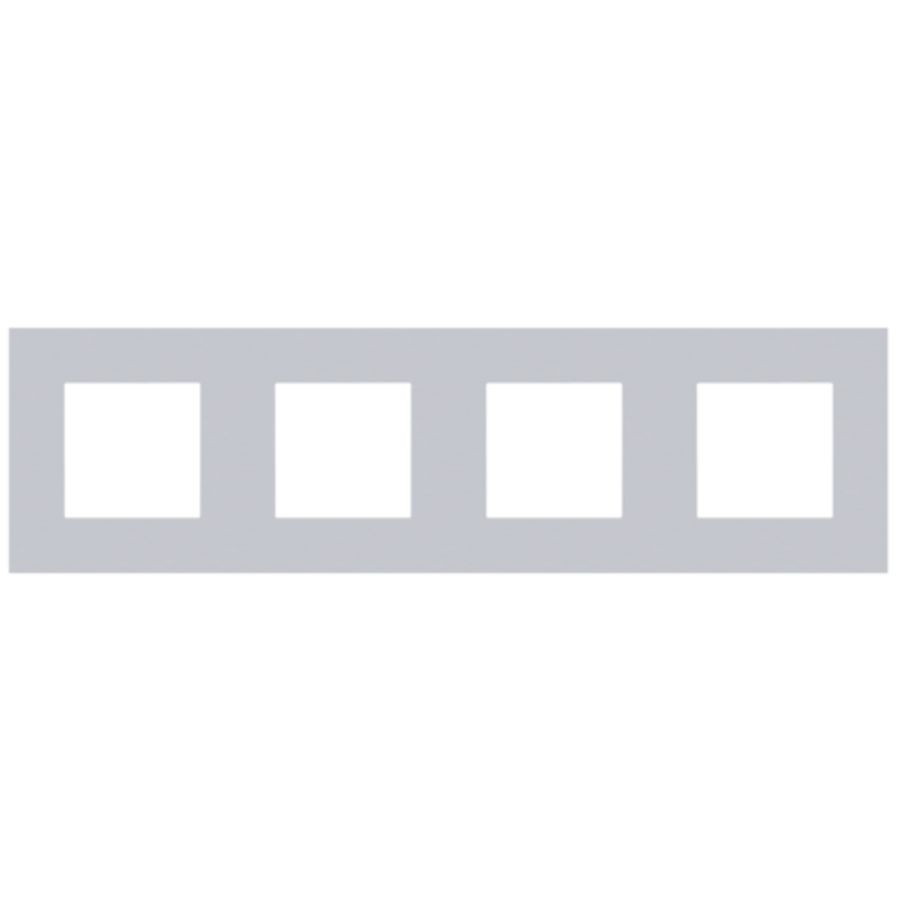 4-voudig afdekplaat hoh 71mm Pure alu grey