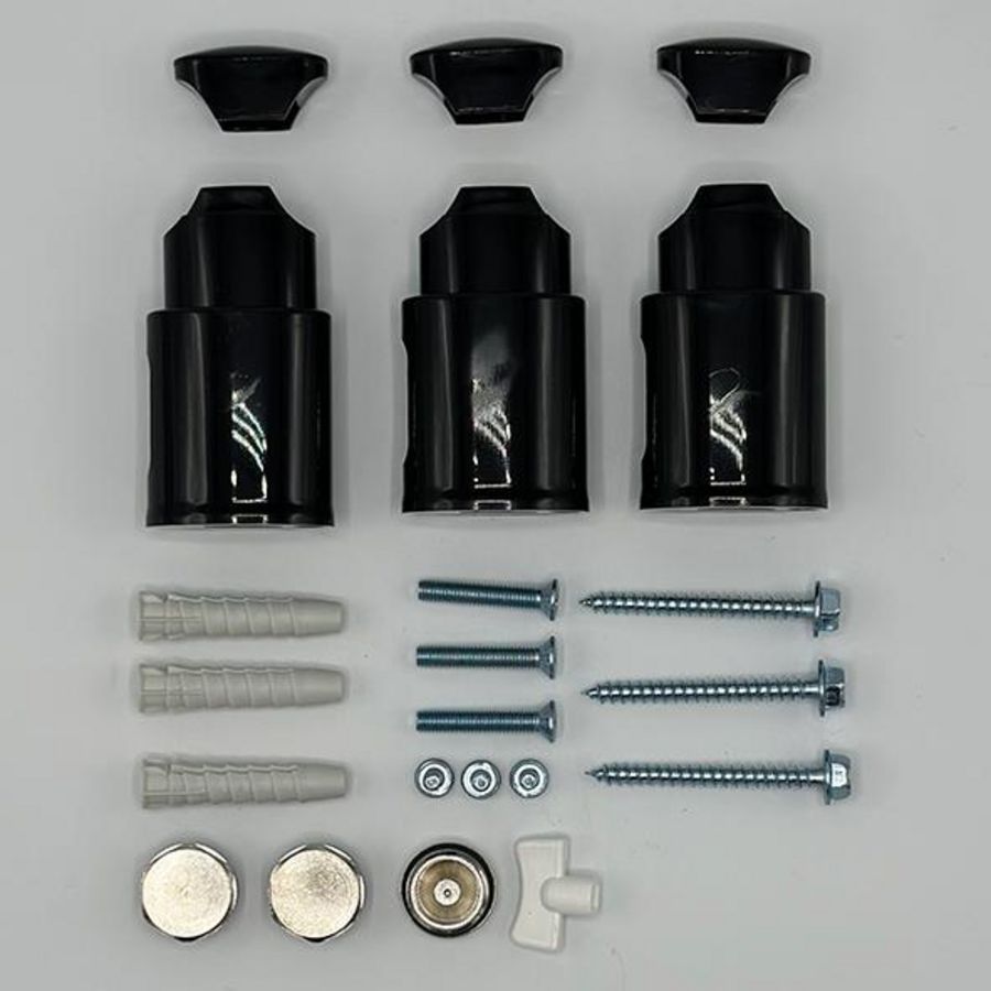 Lisa 4x 1/2 bevestigingsset Black