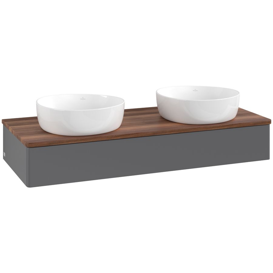 Wastafelonderkast Antao 1200x190x500mm Antr. Matt Lacquer L13012GK