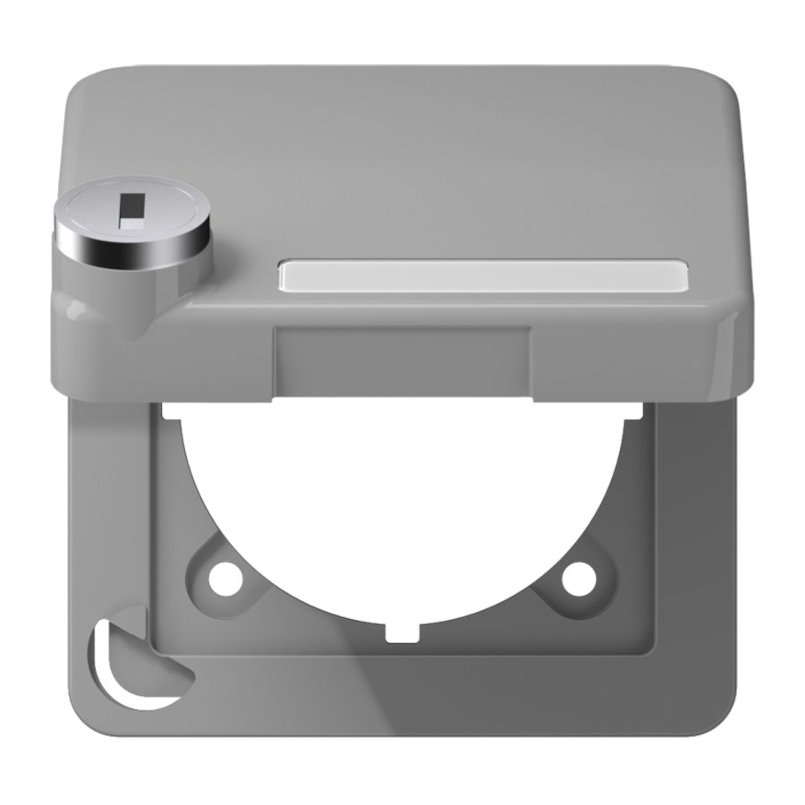 Klapdeksel CD500 grijs met slot