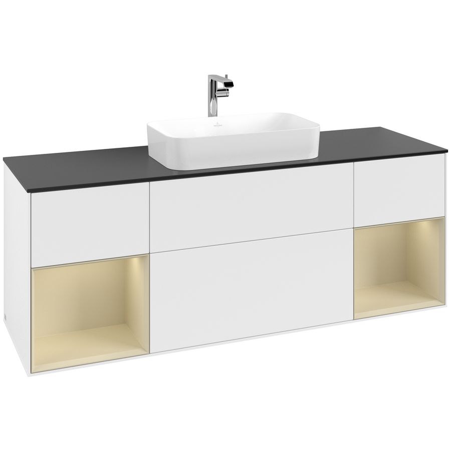 Wastafelonderkast Finion 1600x603x501mm White Matt Lacquer G332HJMT