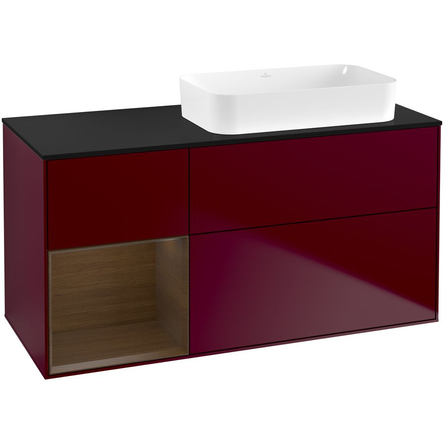 Wastafelonderkast Finion 1200x603x501mm Peony Matt Lacquer F682GNHB