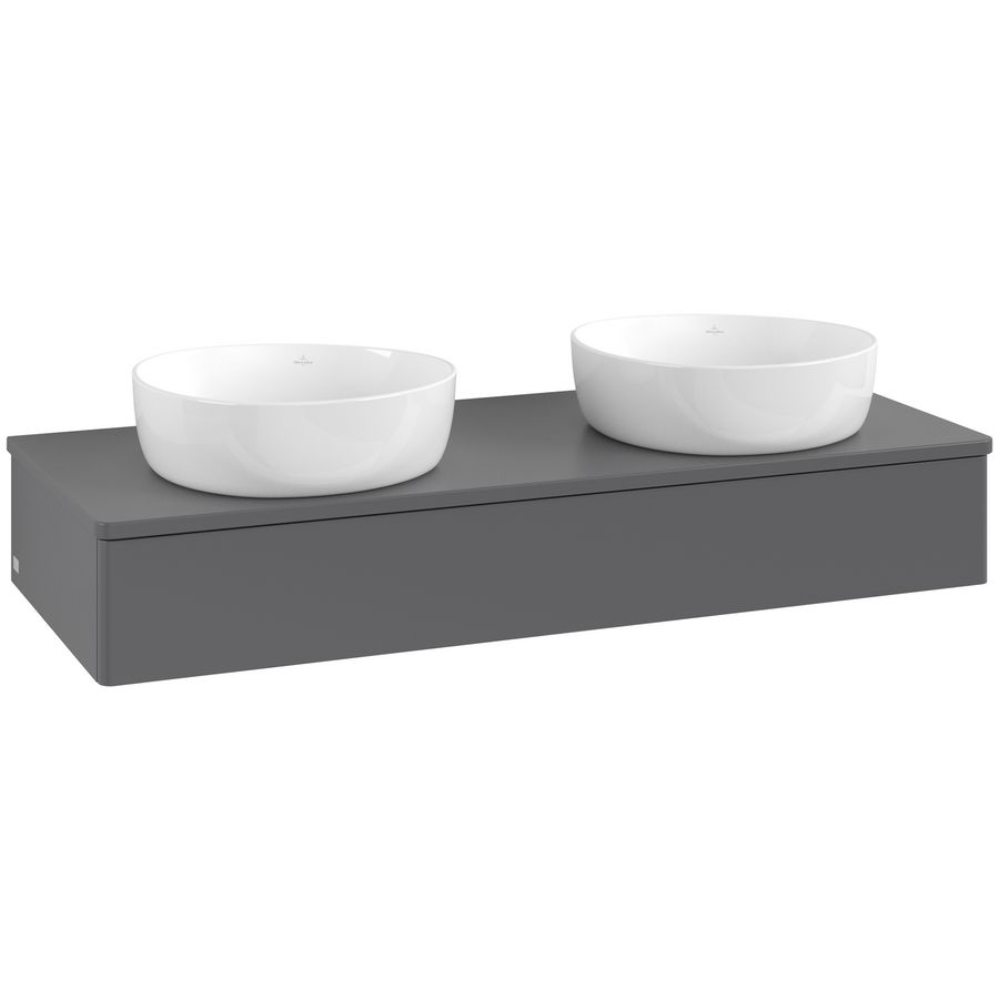 Wastafelonderkast Antao 1200x190x500mm Antr. Matt Lacquer L13050GK