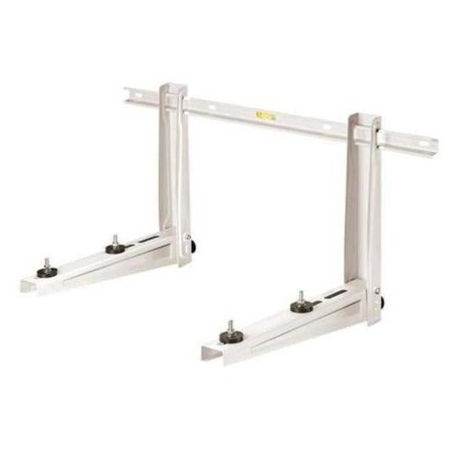 Wandbeugel MS253 wit schuifarmen 465x375mm met wandrail 800mm max. 140kg incl. bevestigingsmateriaal