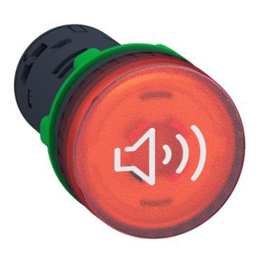 Illmin. buzzer plastic red 22 continuous or intermittent