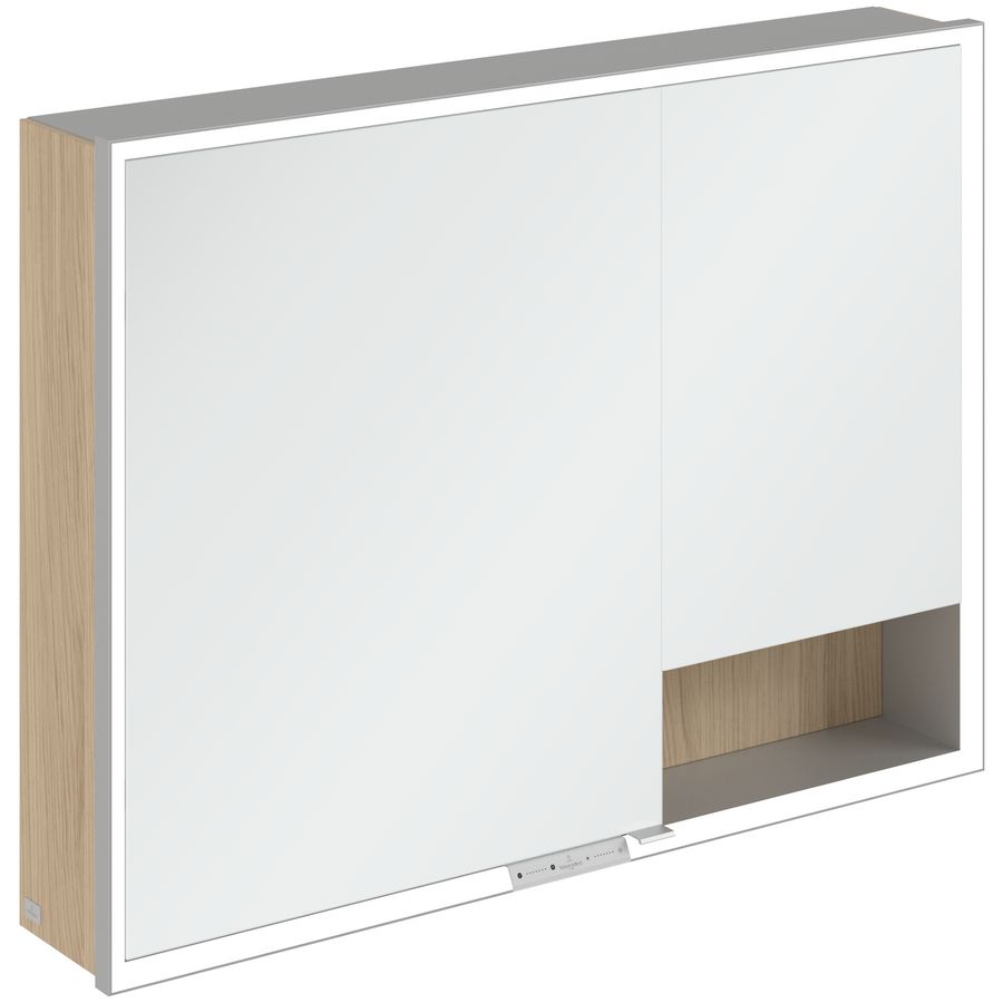Opbouw Spiegelkast My View+ 1000x750x168mm Nordic Oak