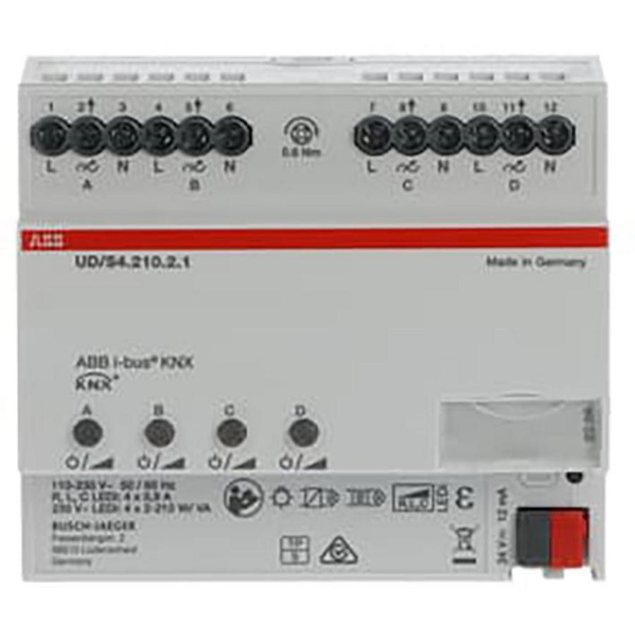 KNX LED Dimmer, 4-v, 210 W/VA, DinRail (UD/S4.210.2.1)