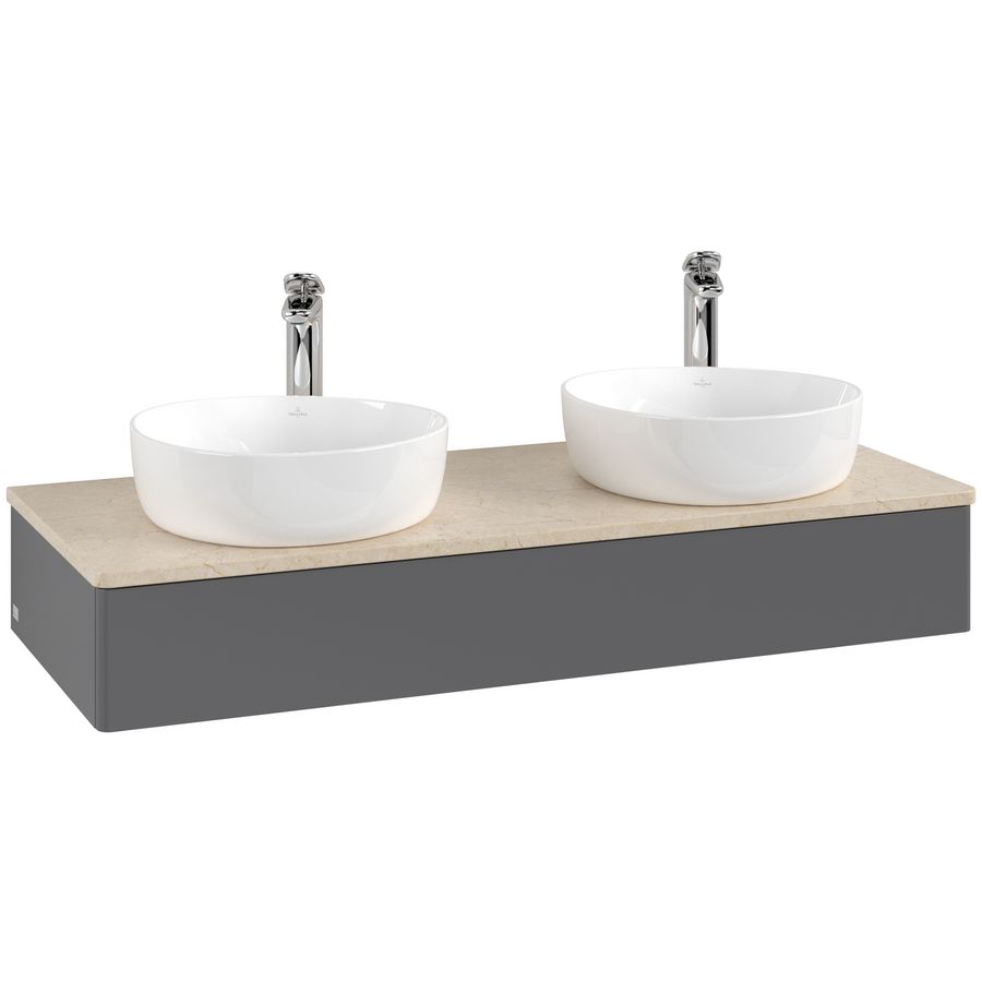 Wastafelonderkast Antao 1200x190x500mm Antr. Matt Lacquer L13053GK