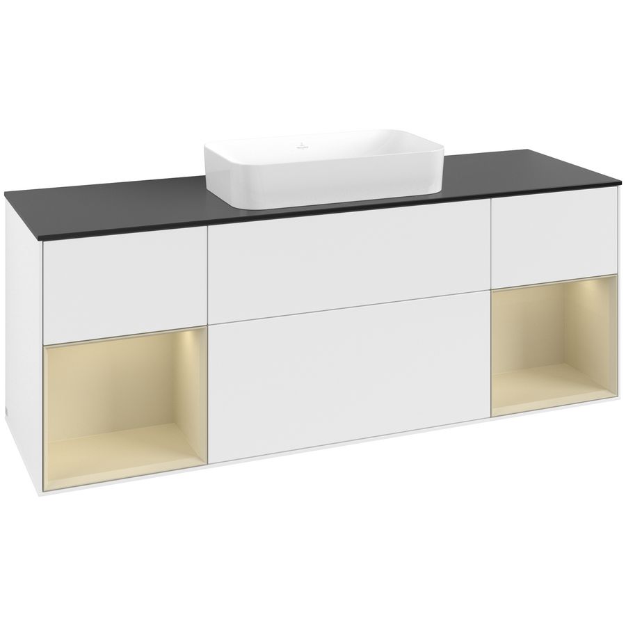 Wastafelonderkast Finion 1600x603x501mm White Matt Lacquer G742HJMT