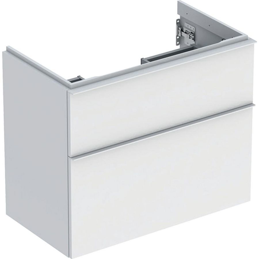 iCon wastafel onderkast compact twee laden 75cm wit mat