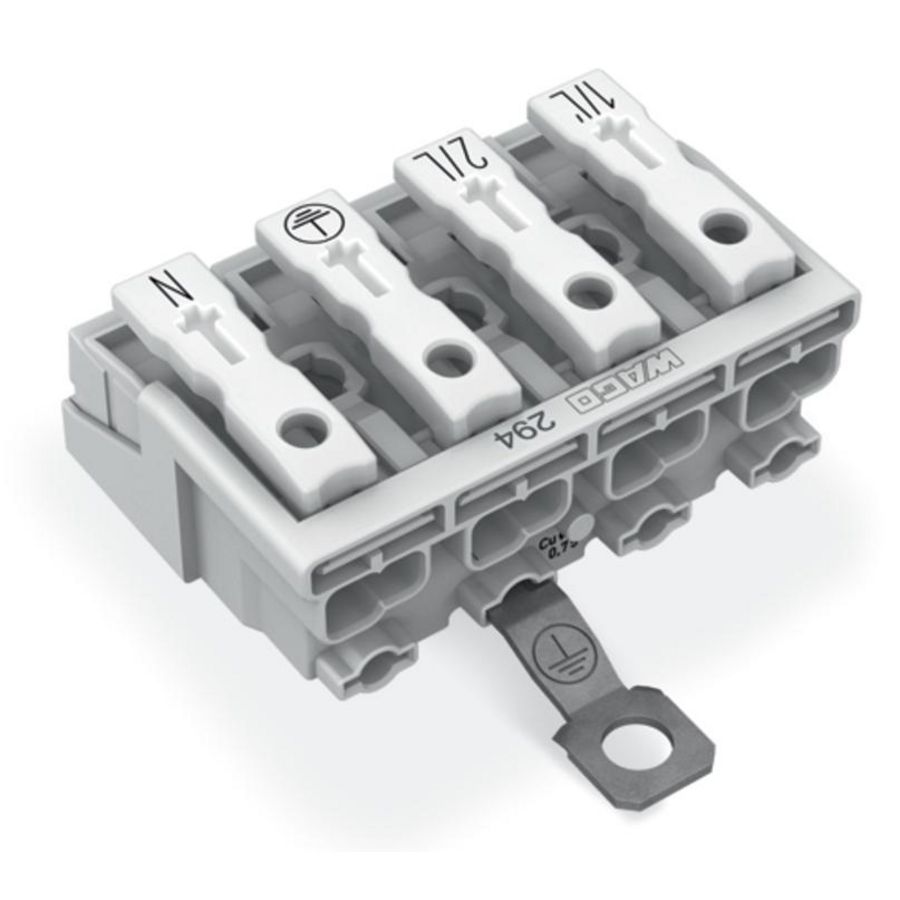 Kroonklem Drukknop extern PE-schroefcontact 294-4424 VVE=500