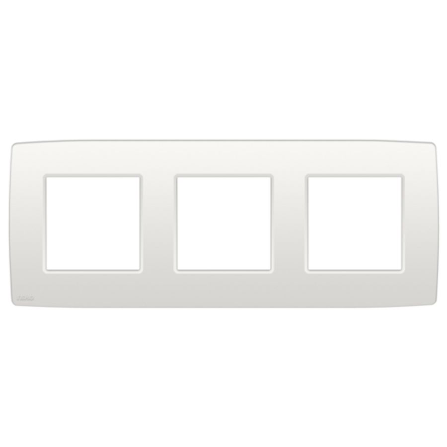 3-Voudige afdekplaat 71mm centerafst. Ori. white