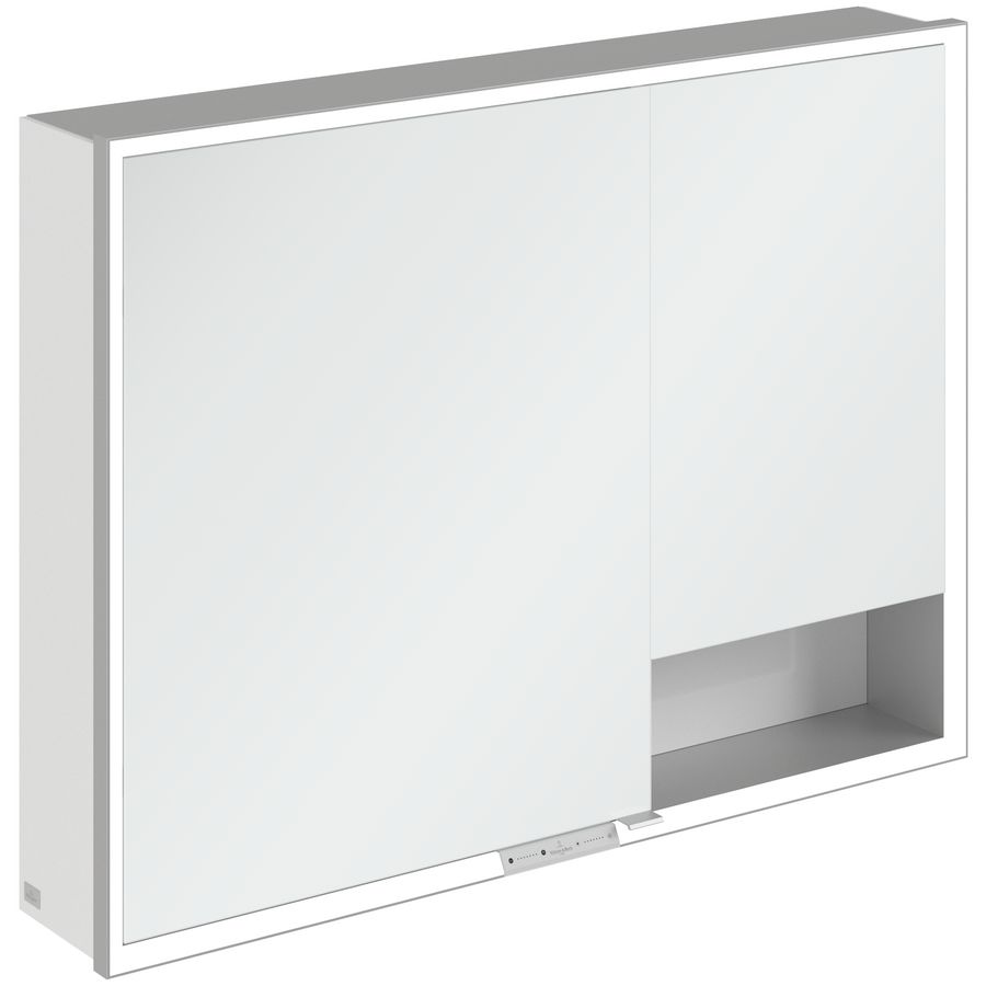 Opbouw Spiegelkast My View+ 1000x750x168mm Brilliant White