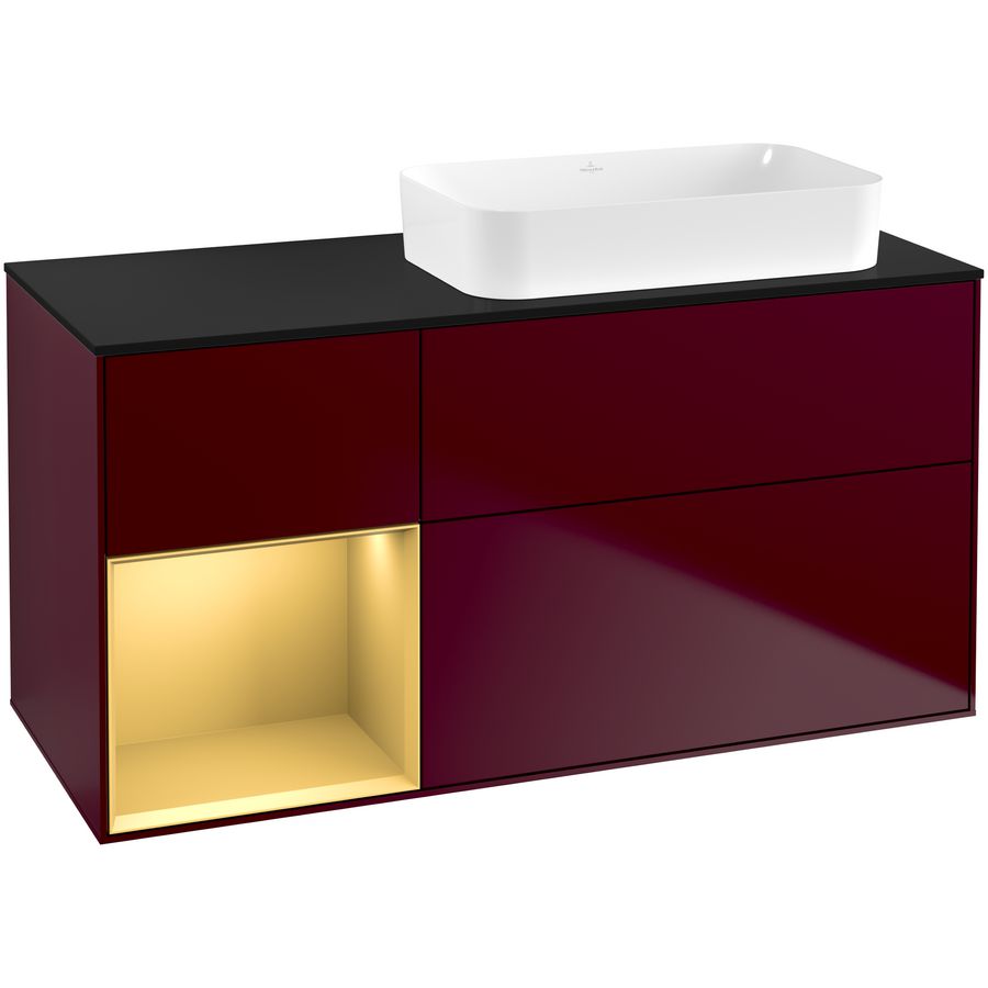 Wastafelonderkast Finion 1200x603x501mm Peony Matt Lacquer F682HFHB