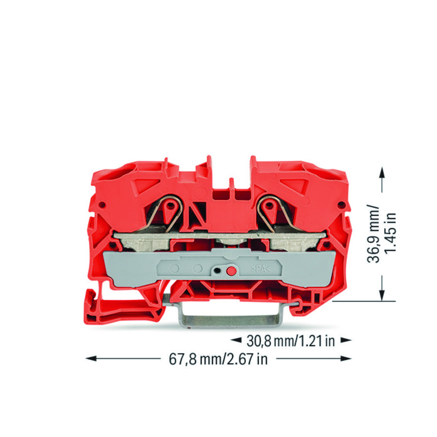 2-draads rijg 10mm² voor Ex e II-oranje VVE=25