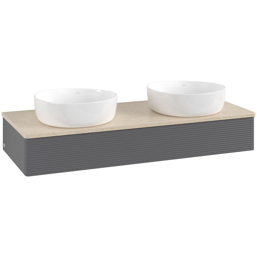 Wastafelonderkast Antao 1200x190x500mm Antr. Matt Lacquer L13113GK