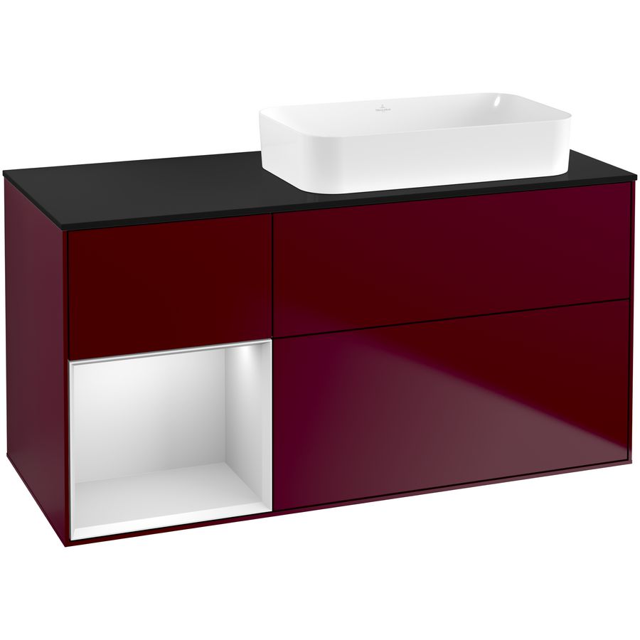 Wastafelonderkast Finion 1200x603x501mm Peony Matt Lacquer F682MTHB
