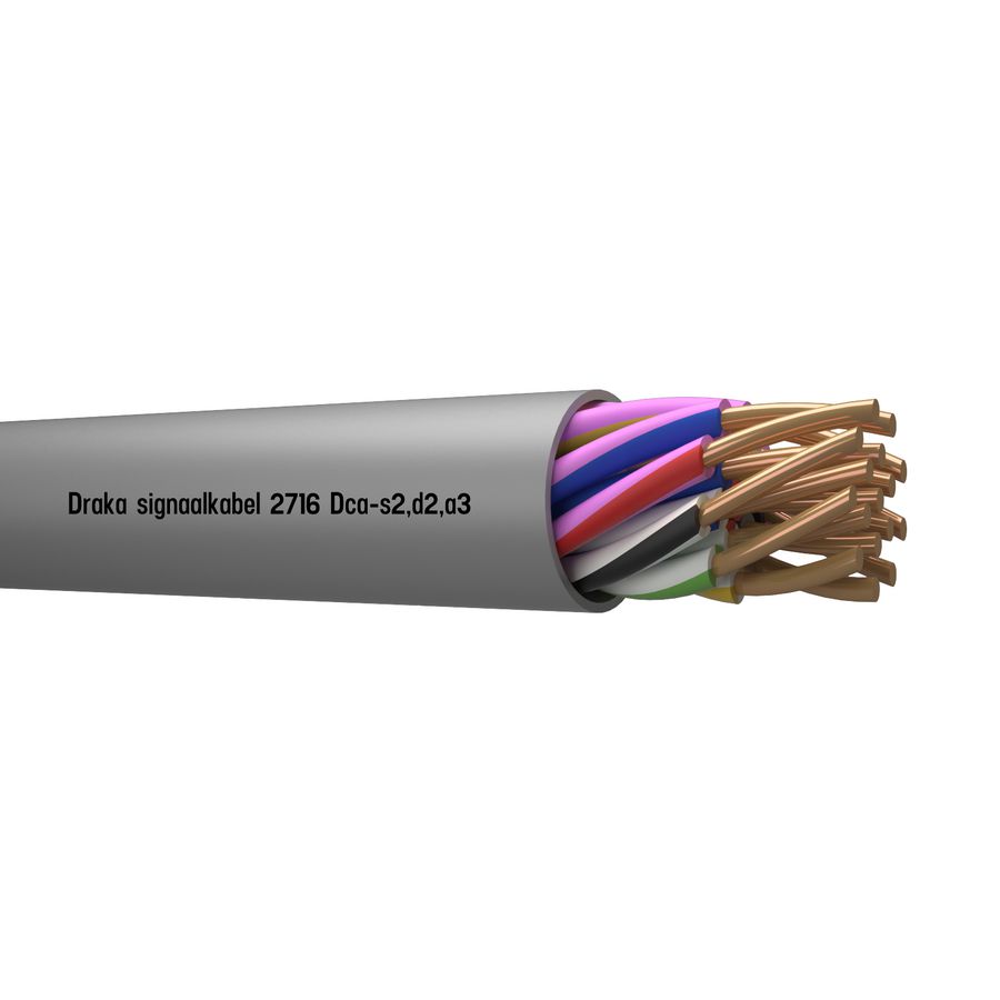 Haspel a 500m. signaal kabel Dca gy# 16x0,8mm 2716