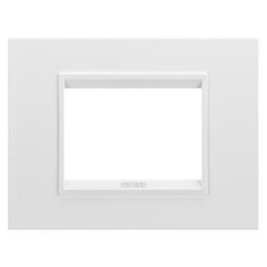 LUX PLATE-IN METAL-3 MODULES-MONOCHROME SATIN WHITE-