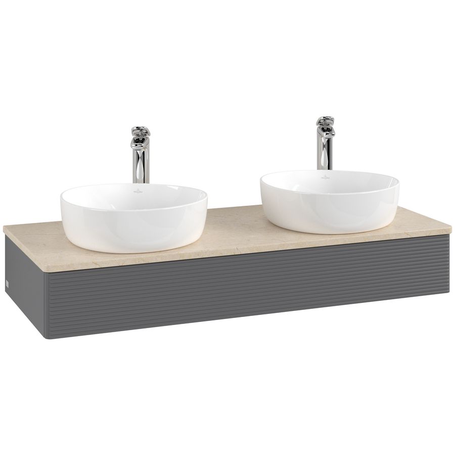 Wastafelonderkast Antao 1200x190x500mm Antr. Matt Lacquer L13153GK