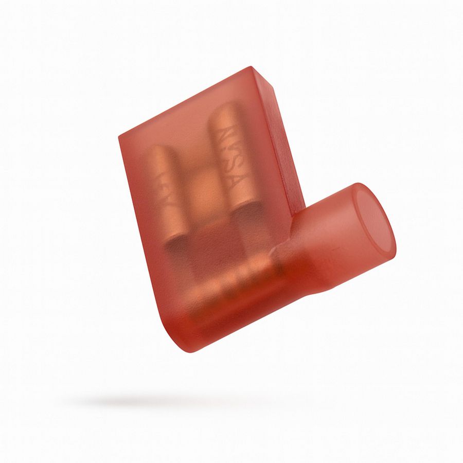 Kist a 100st. geisoleerde vlakstekerhuls 6,3mm 0,5-1,5mm²