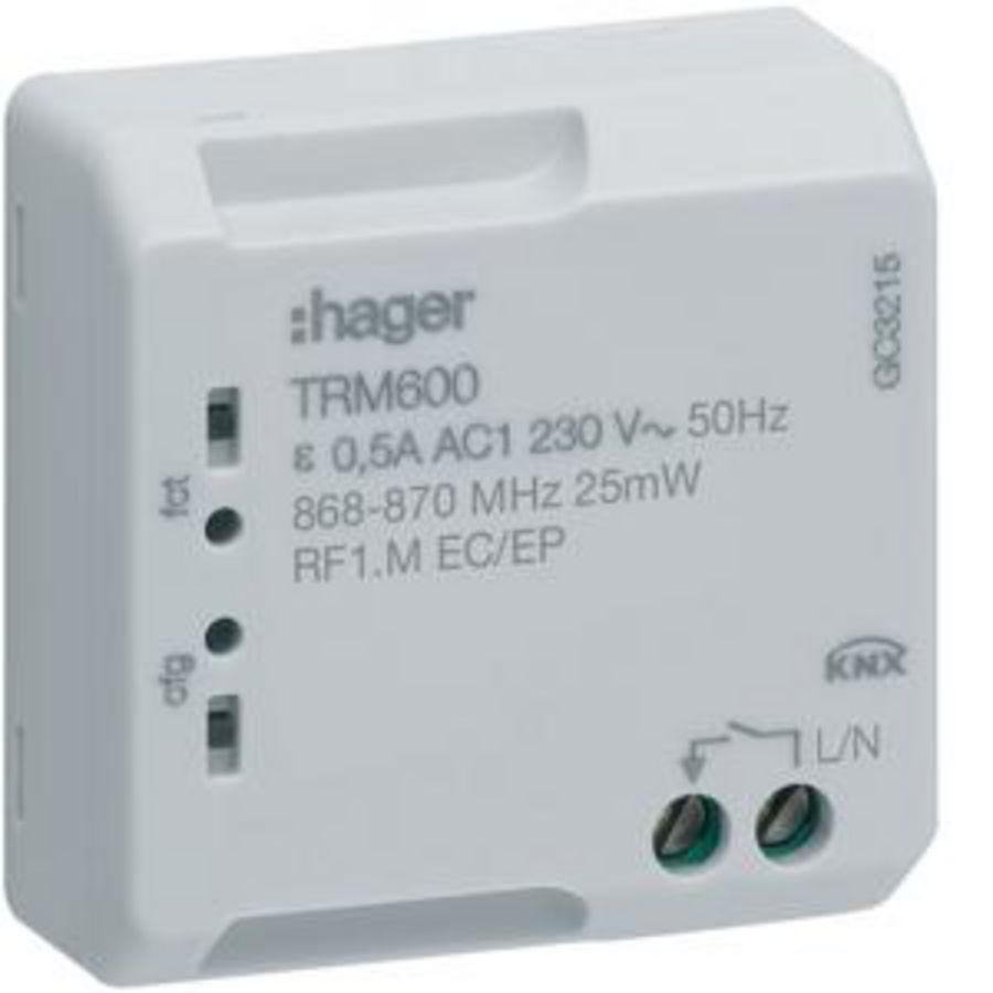 Inbouwmodule KNX-RF 230V 2-draads 1-voudig 230V uit