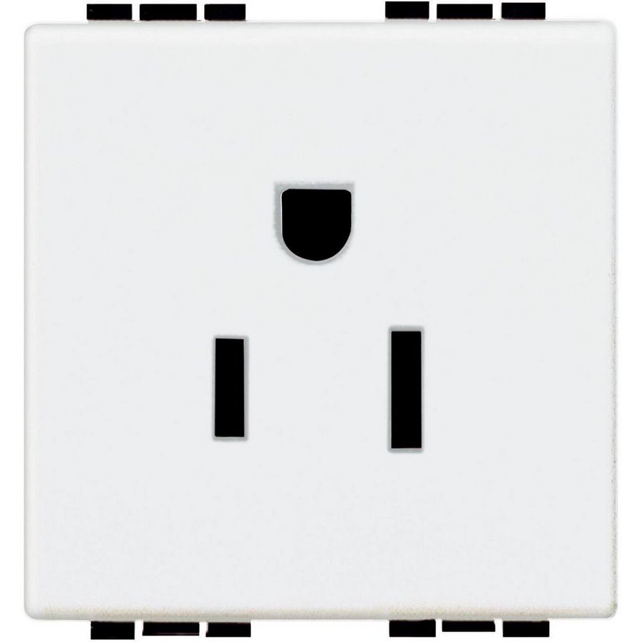 Wandcontactdoos 2P+A USA 15A wit 2m Living Light VVE=10