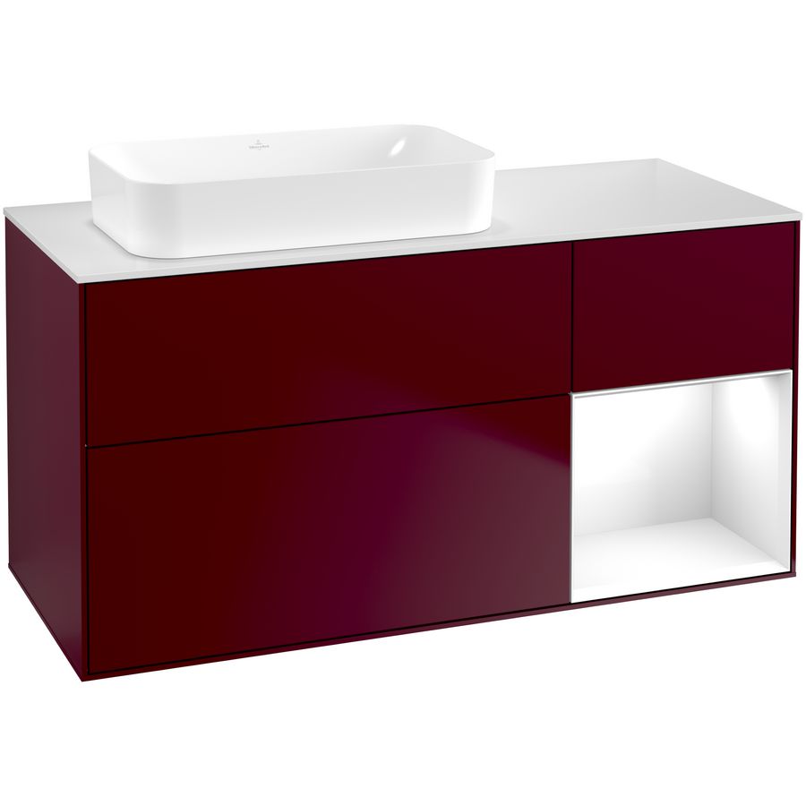 Wastafelonderkast Finion 1200x603x501mm Peony Matt Lacquer F691GFHB