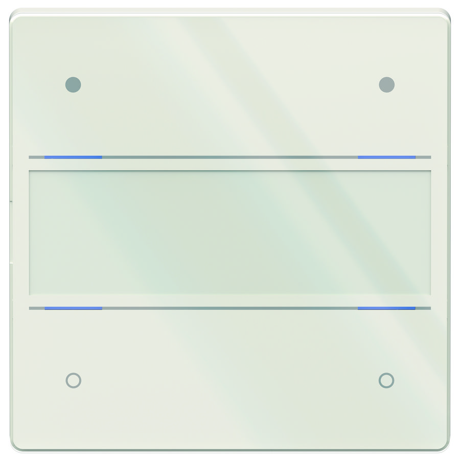 KNX tastsensor Glas, met 4 toetsen en 4 status LEDs, temp.